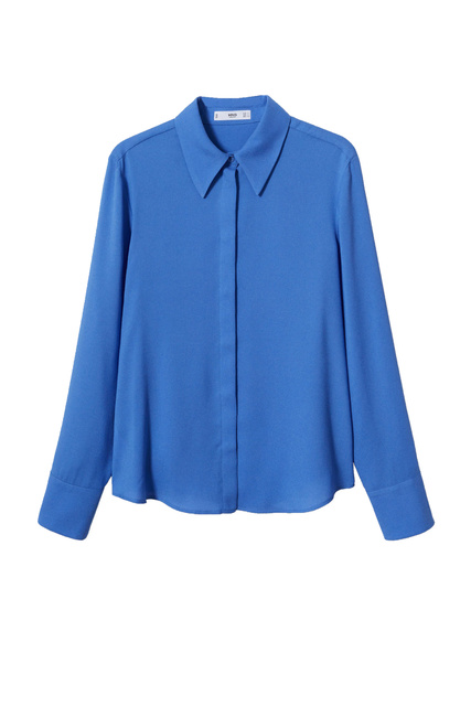 Однотонная блузка TREVEN|Основной цвет:Синий|Артикул:37055930 | Фото 1
