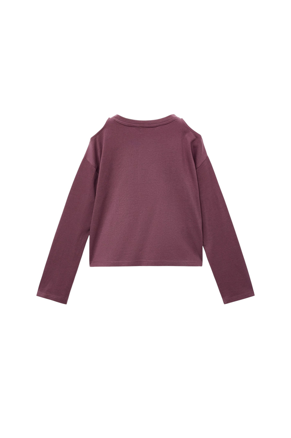 Джемпер CUTOUT из хлопка|Основной цвет:Бордовый Девочкам Mango Kids Джемпер CUTOUT из хлопка (цвет ), артикул 17004430 | Фото 2