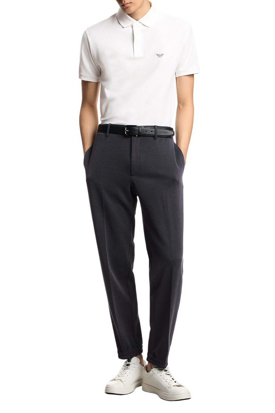 Брюки в рубчик|Основной цвет:Синий Мужской Emporio Armani Брюки в рубчик (цвет ), артикул EM005397-AF21866 | Фото 2