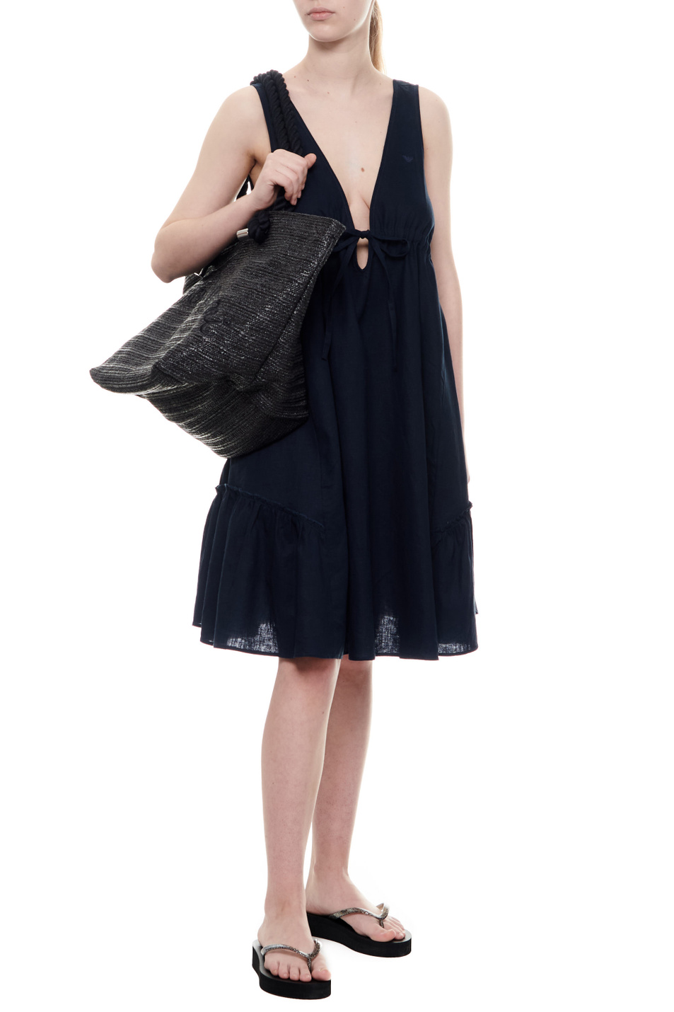 Женский Emporio Armani Платье из смесового льна (цвет ), артикул 262682-4R337 | Фото 1
