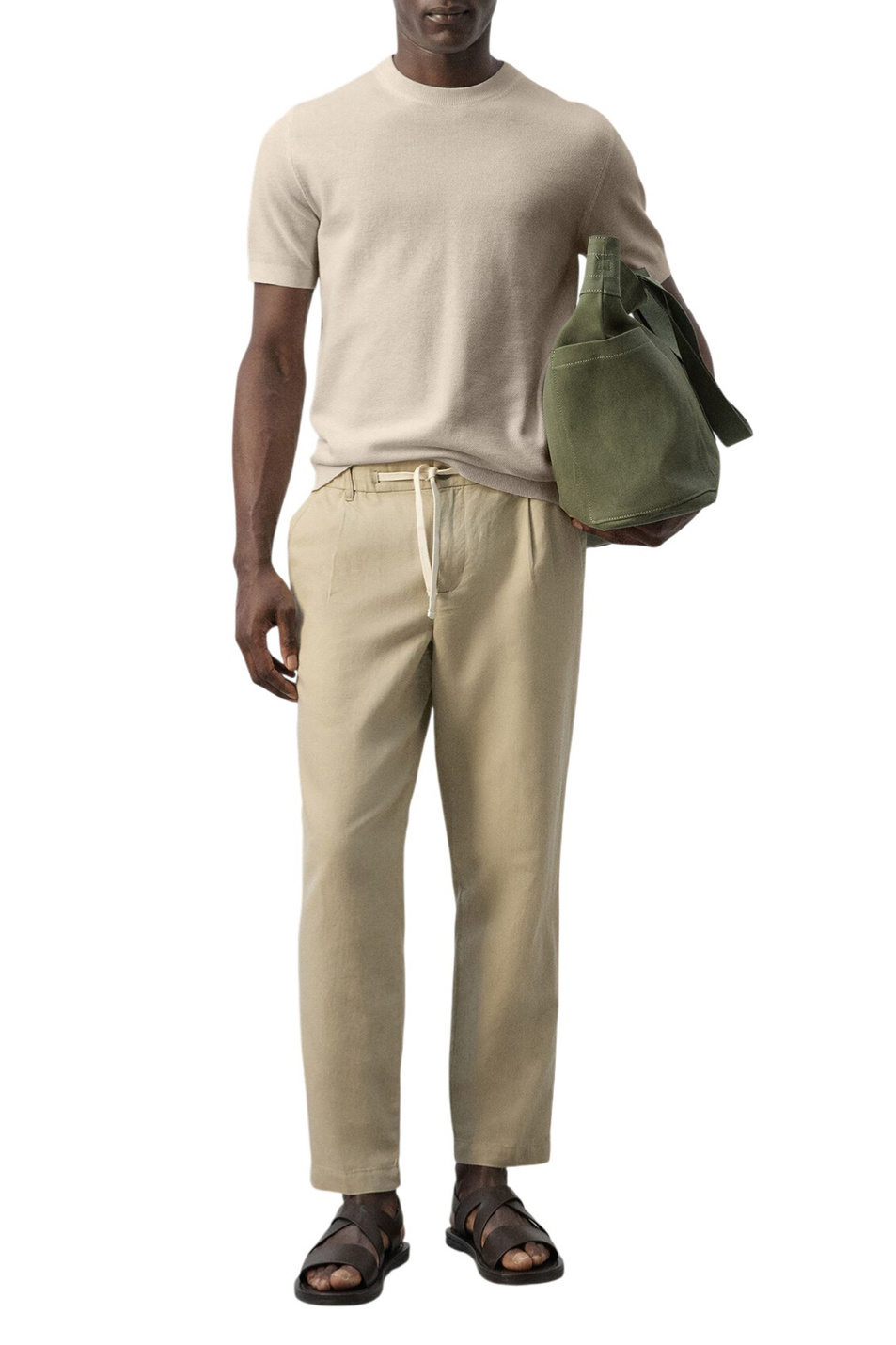 Мужской Mango Man Футболка ANDREW из смесового хлопка (цвет ), артикул 27095938 | Фото 2