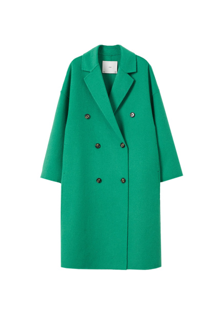 Пальто PICAROL из смесовой шерсти|Основной цвет:Зеленый|Артикул:27042878 | Фото 1