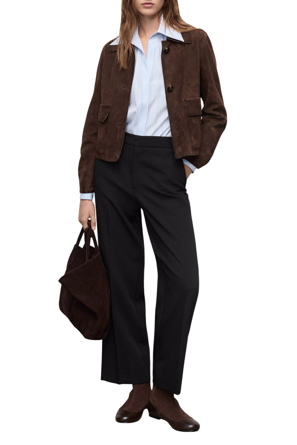 Брюки POL прямого кроя|Основной цвет:Черный Женский Mango Брюки POL прямого кроя (цвет ), артикул 17096743 | Фото 2