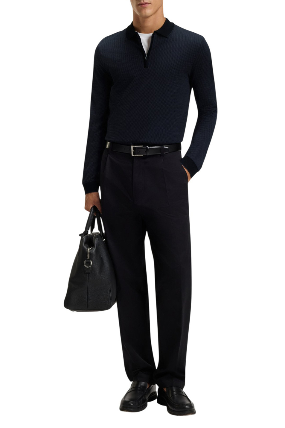 Мужской BOSS Джемпер поло Peduzzi из хлопка (цвет ), артикул 50549583 | Фото 2