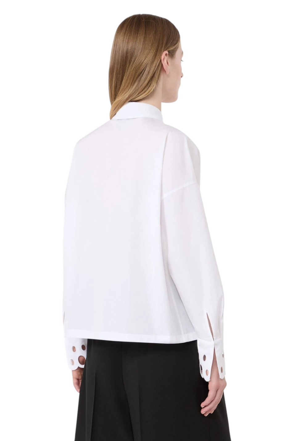 Рубашка STAFFA из хлопка|Основной цвет:Белый Женский Max Mara Рубашка STAFFA из хлопка (цвет ), артикул 2626116011 | Фото 4