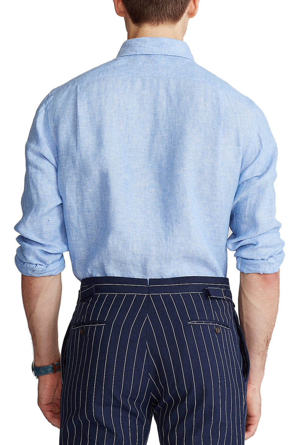 Polo Ralph Lauren Рубашка из натурального льна с фирменной вышивкой на груди (цвет ), артикул 710835509001 | Фото 4