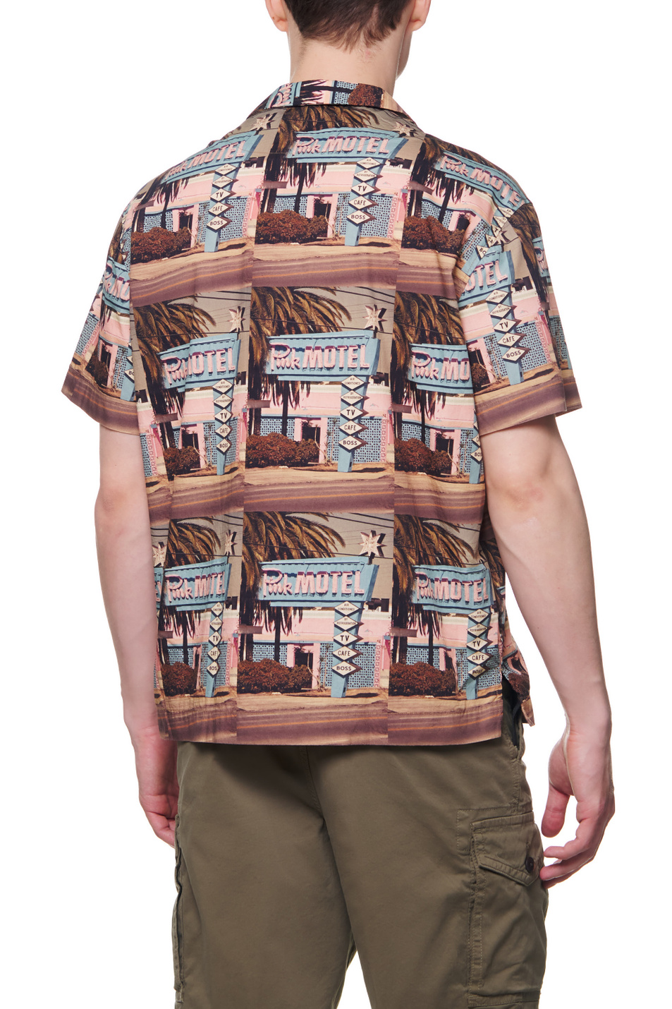Мужской BOSS Рубашка из натурального хлопка с принтом (цвет ), артикул 50467574 | Фото 4