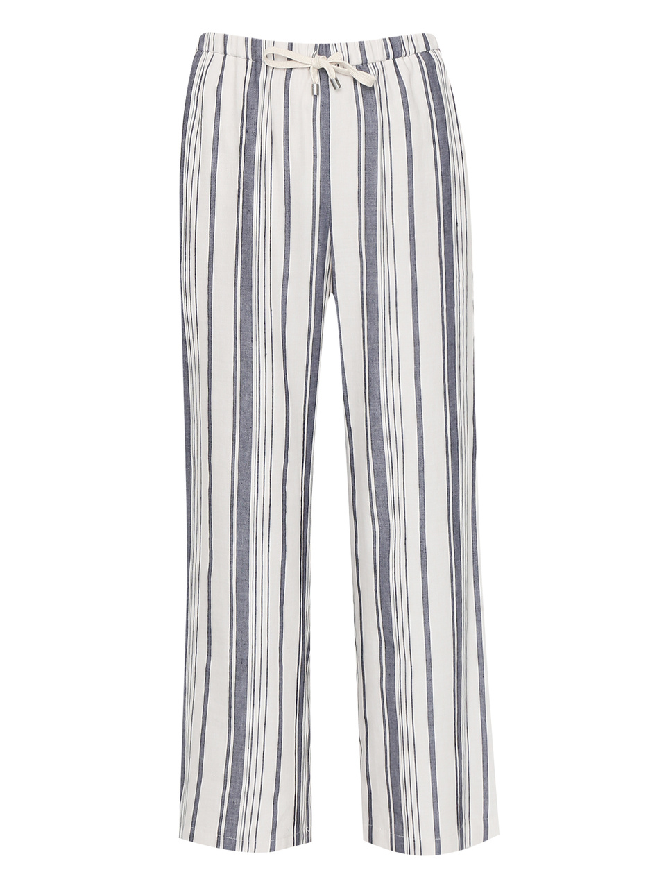 Укороченные брюки в полоску BILLY из смесового льна|Основной цвет:Бежевый|Артикул:51311991 | Фото 1