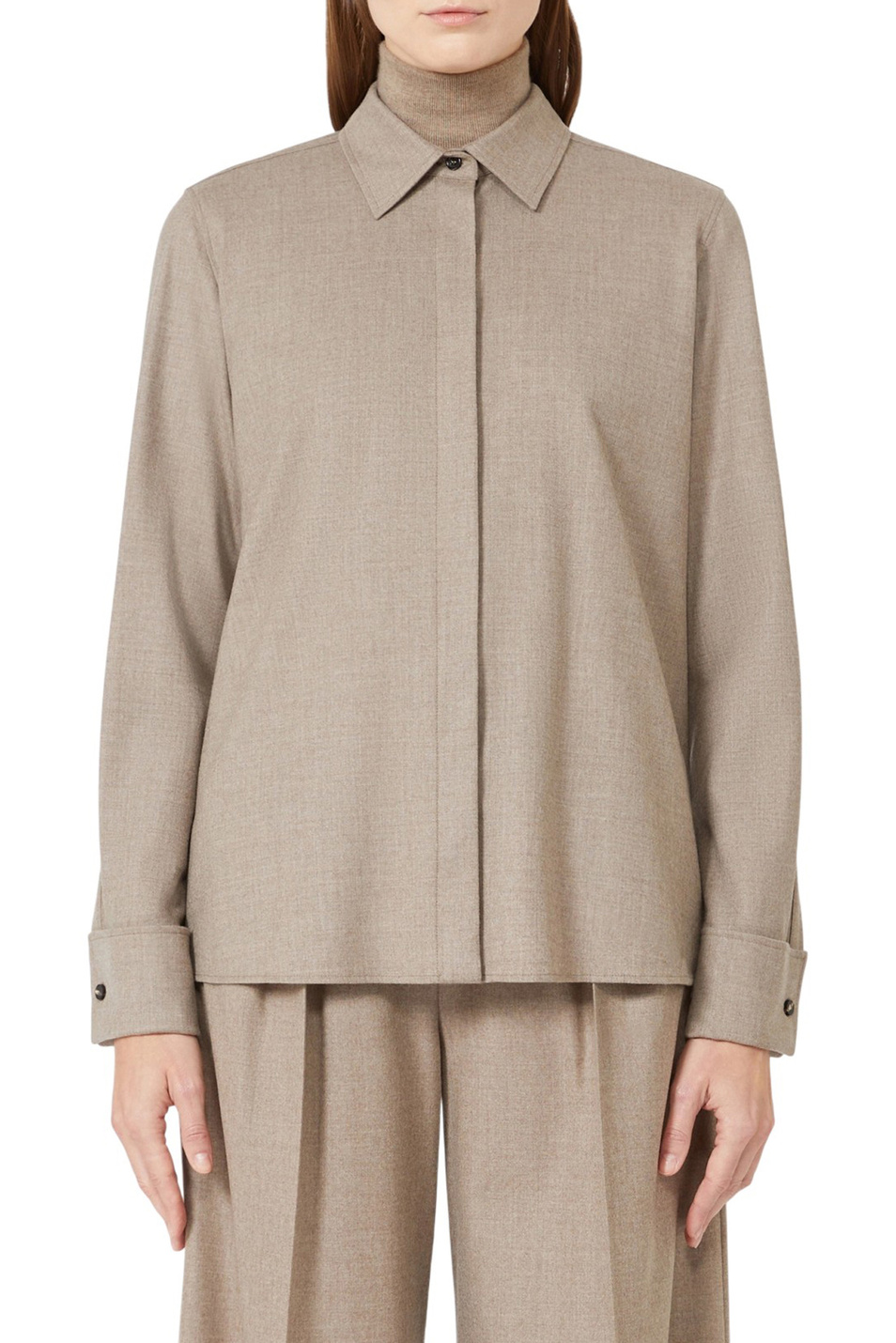 Женский Max Mara Рубашка TEBAIDE из кашемира (цвет ), артикул 2521116042 | Фото 3