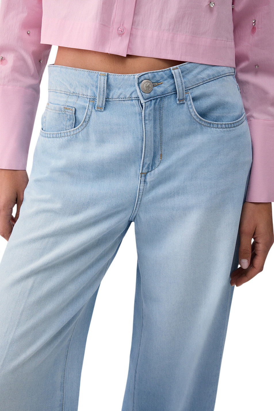 Женский Liu Jo Джинсы из смесового хлопка (цвет ), артикул UA6180DS083 | Фото 5