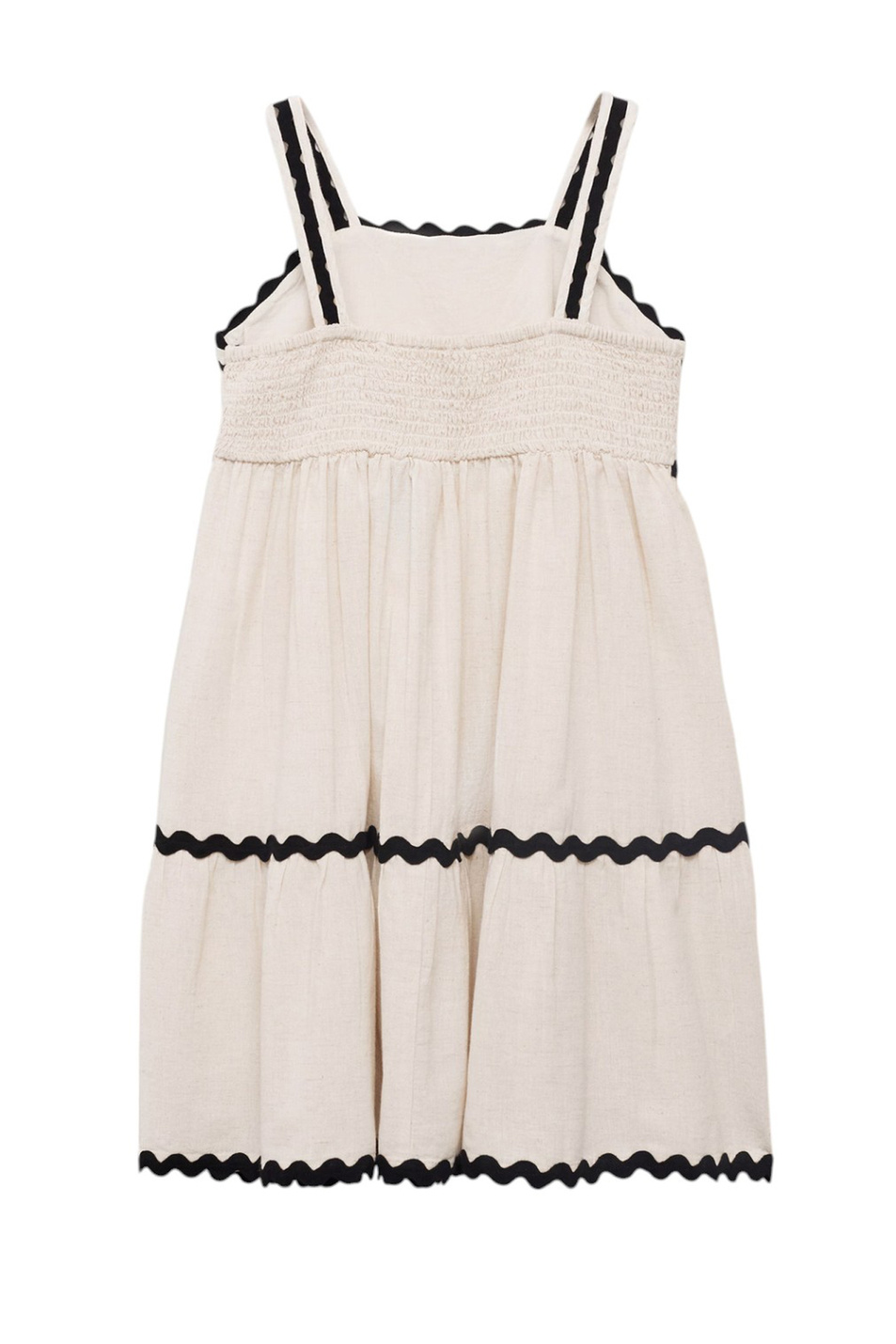 Девочкам Mango Kids Платье EMILIA из хлопка и льна (цвет ), артикул 87098267 | Фото 2