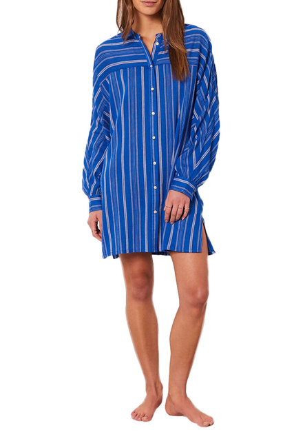 Платье CANO из смесового хлопка|Основной цвет:Бело-синий|Артикул:6539444 | Фото 1