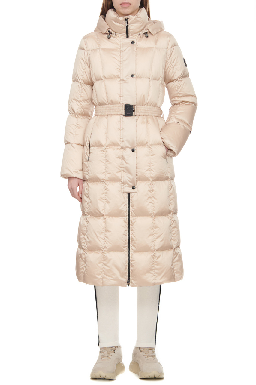 Пальто стеганое NICOLE-D2 с капюшоном|Основной цвет:Бежевый|Артикул:46087535 | Фото 1