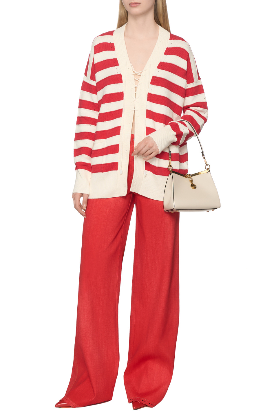 Женский ERMANNO SCERVINO Кардиган в полоску (цвет ), артикул D485N311IFD | Фото 3