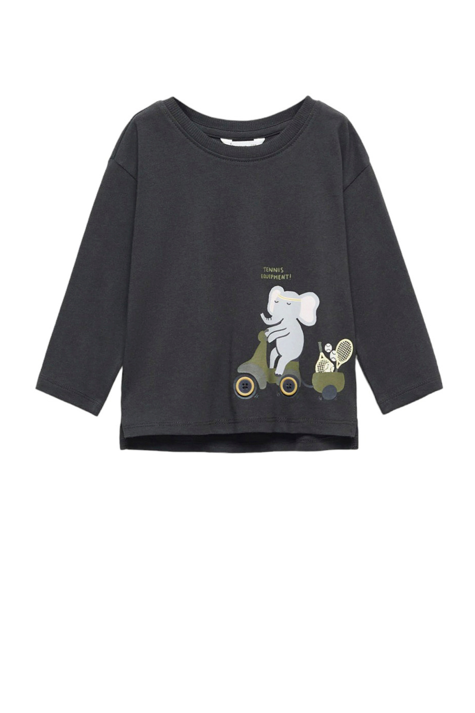 Малышам мальчикам Mango Kids Лонгслив BOTONES из натурального хлопка (цвет ), артикул 57004018 | Фото 1