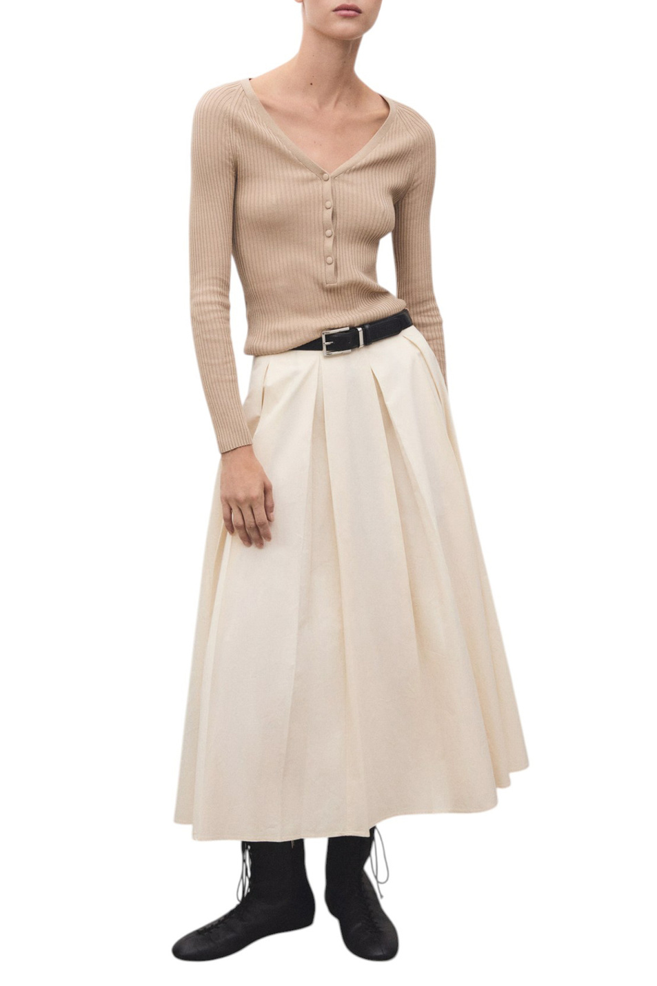 Женский Mango Джемпер SOJU с V-образным вырезом (цвет ), артикул 17005810 | Фото 2