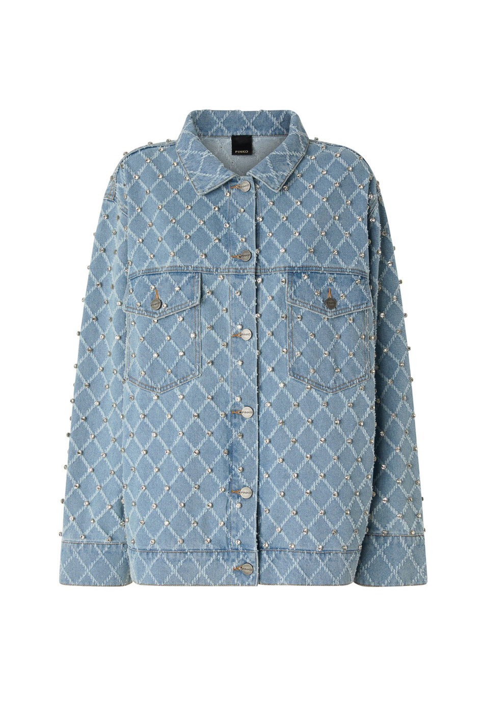 Женский Pinko Куртка джинсовая со стразами (цвет ), артикул 106246A32N | Фото 1