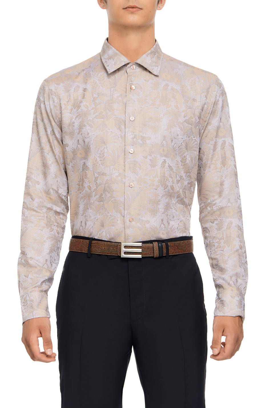 Мужской Etro Рубашка из натурального хлопка с принтом (цвет ), артикул 1290831120800 | Фото 3