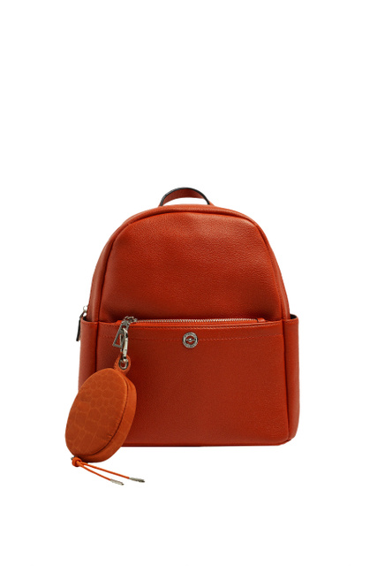 Рюкзак со съемной монетницей|Основной цвет:Оранжевый|Артикул:197069 | Фото 1
