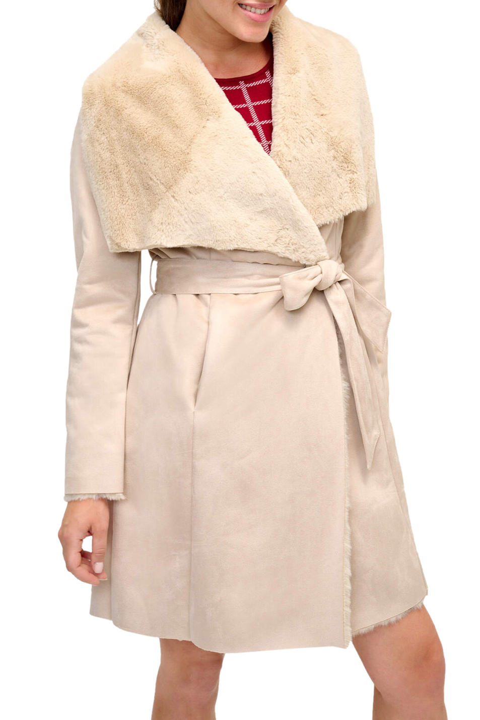 Orsay Пальто из искусственной овчины с поясом (цвет ), артикул 839012 | Фото 3