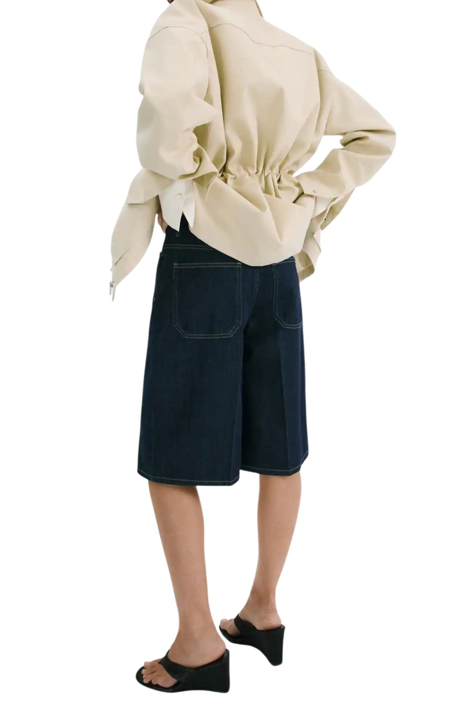 Женский Mango Шорты-бермуды джинсовые TONY со средней посадкой (цвет ), артикул 27067149 | Фото 4