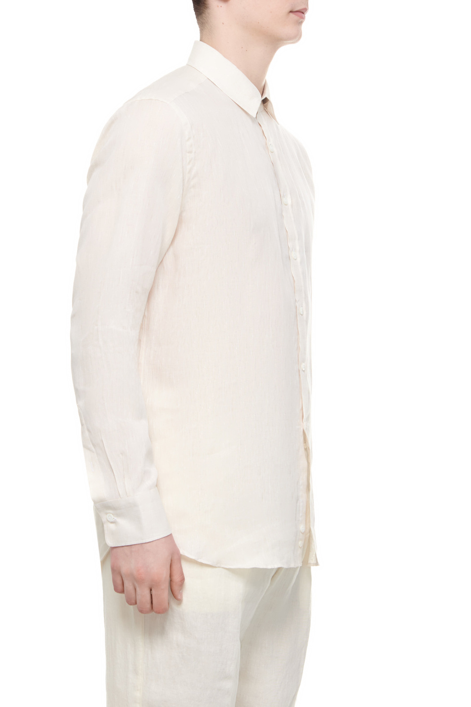Мужской Canali Рубашка из чистого льна (цвет ), артикул L777GL03099 | Фото 3