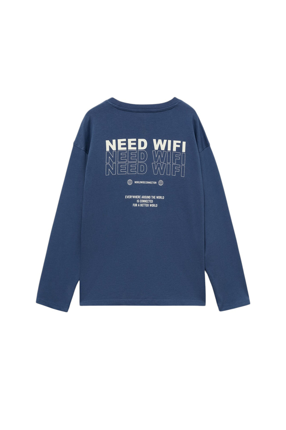 Мальчикам Mango Kids Лонгслив WIFI из хлопка (цвет ), артикул 87050637 | Фото 2