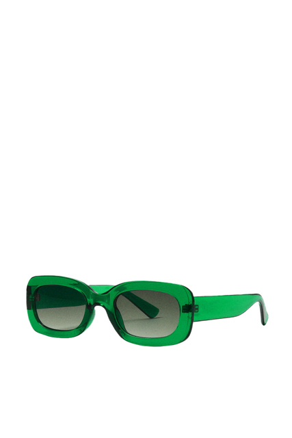 Солнцезащитные очки в квадратной оправе|Основной цвет:Зеленый|Артикул:206482 | Фото 1