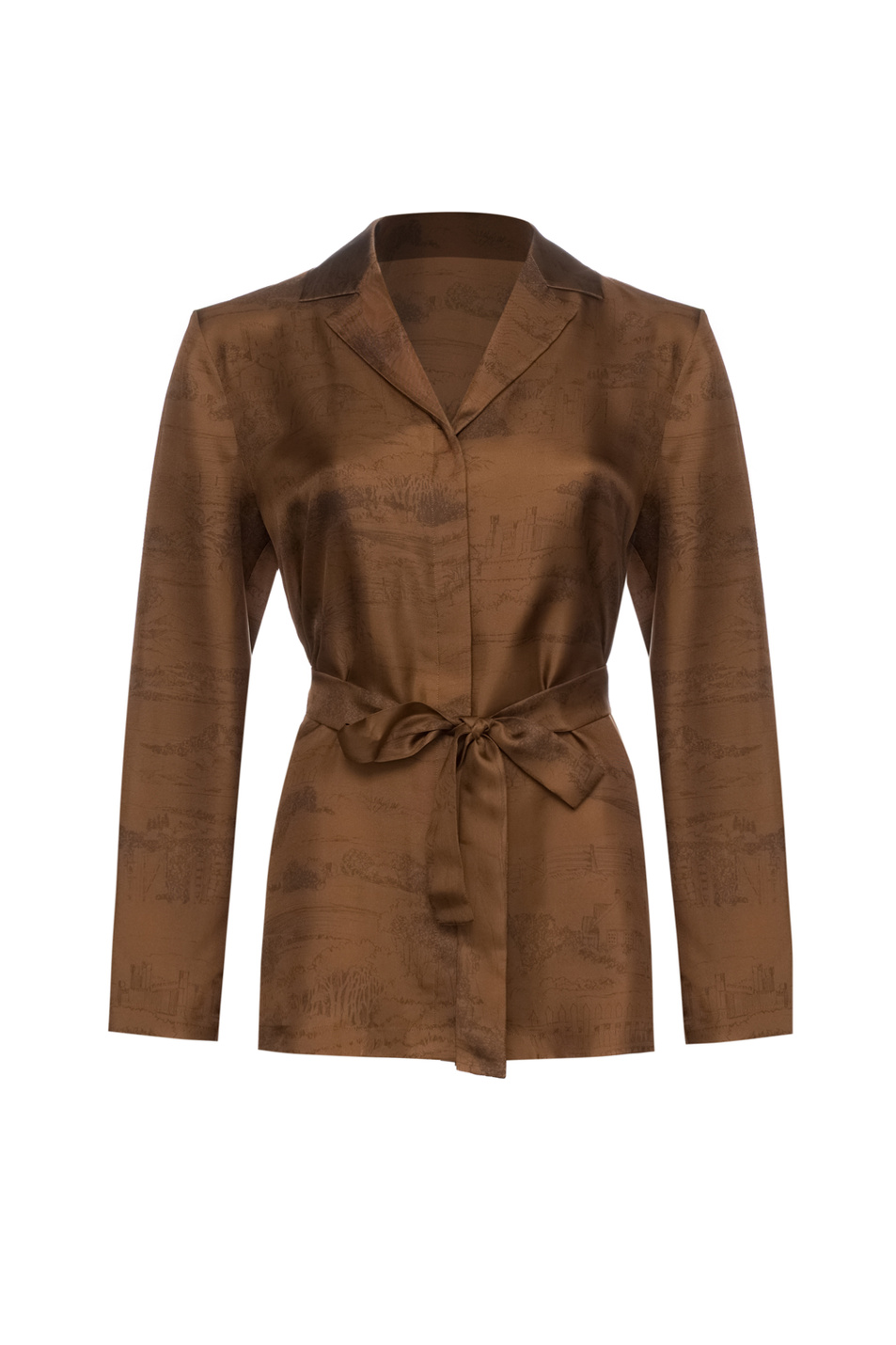 Женский Max Mara Блузка ABITURO из шелка с поясом (цвет ), артикул 2616191031 | Фото 1