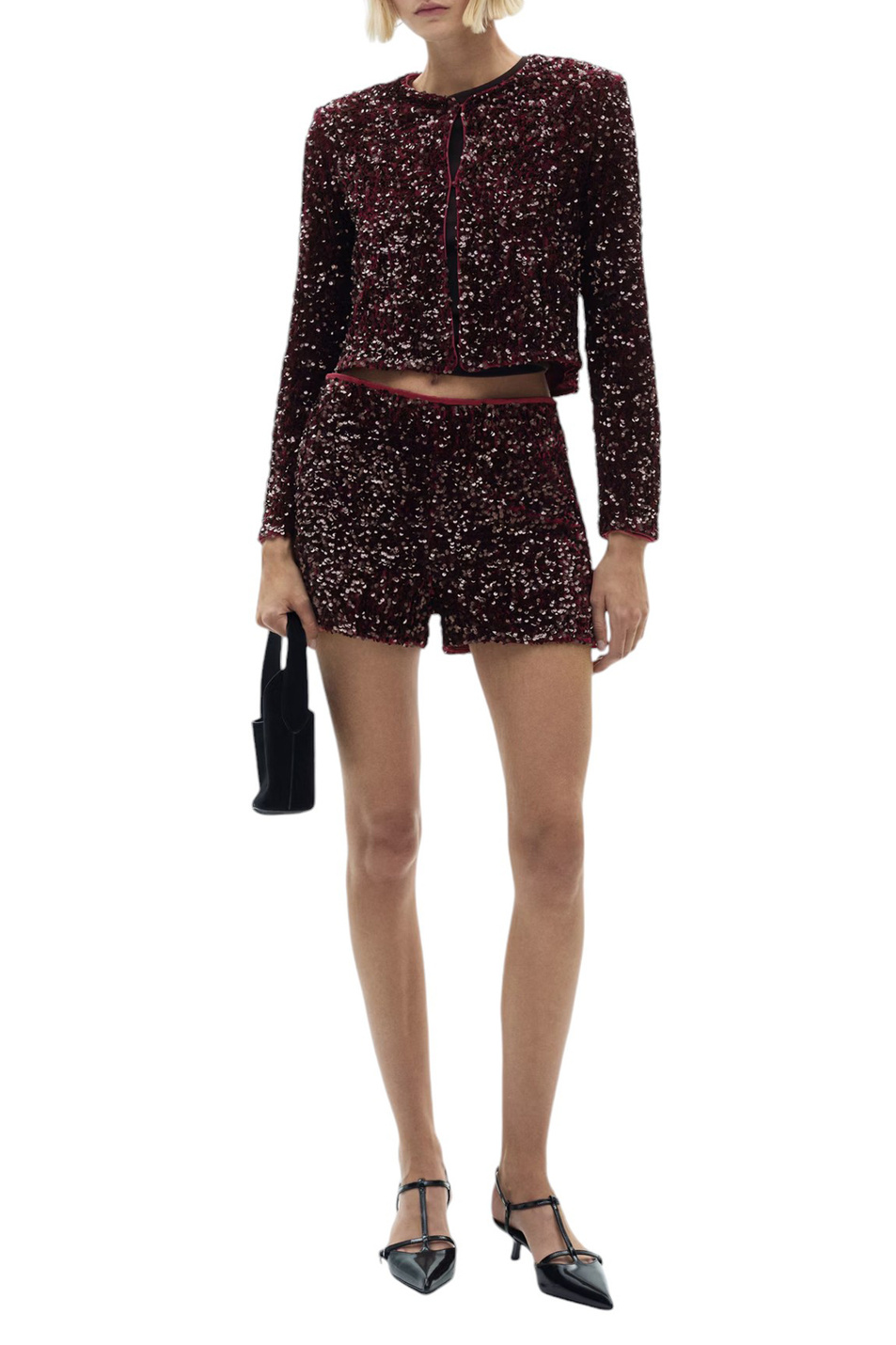 Шорты XTURNER|Основной цвет:Бордовый Женский Mango Шорты XTURNER (цвет ), артикул 77079064 | Фото 2