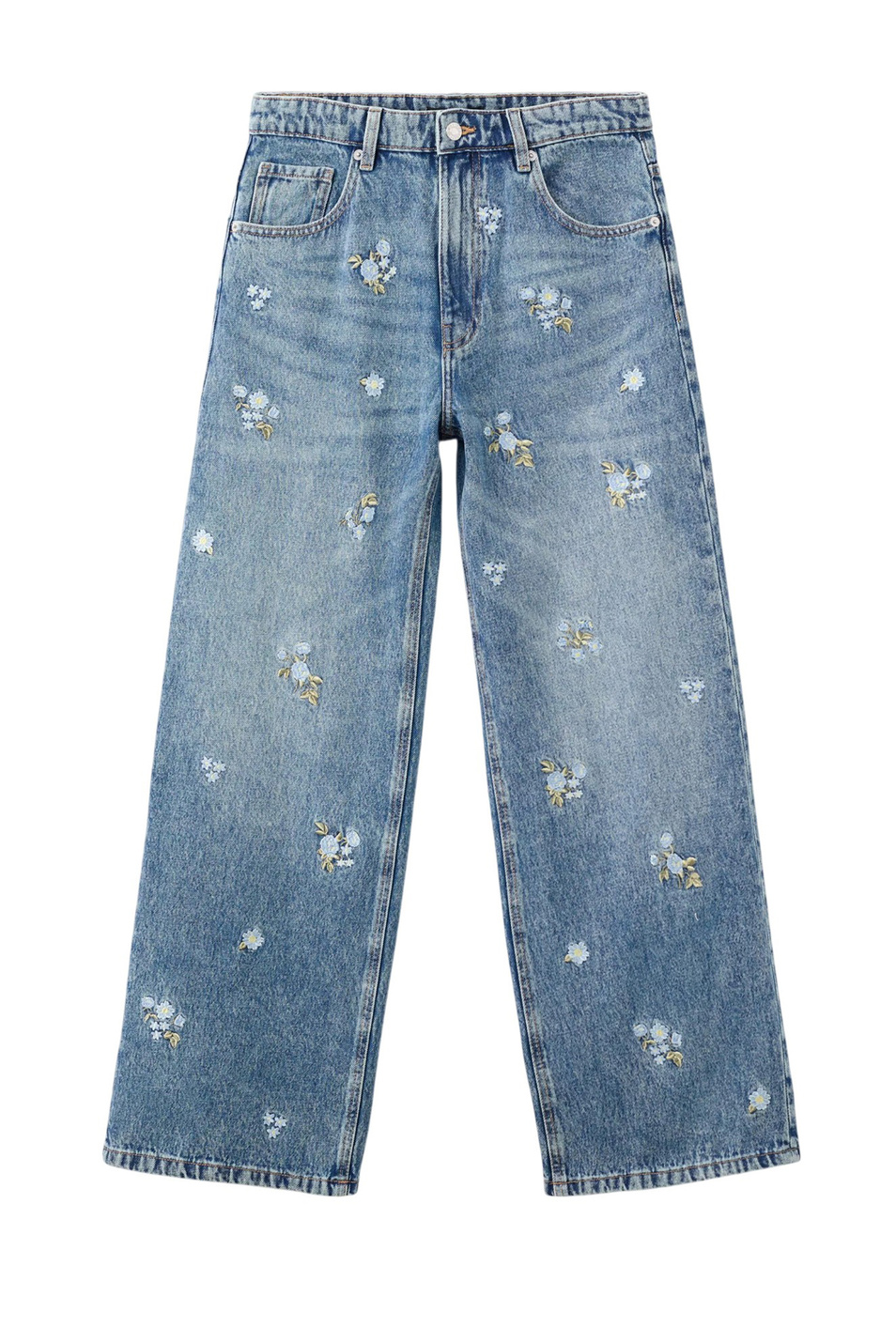 Женский Mango Джинсы BEVERLY с цветочной вышивкой (цвет ), артикул 27069069 | Фото 1