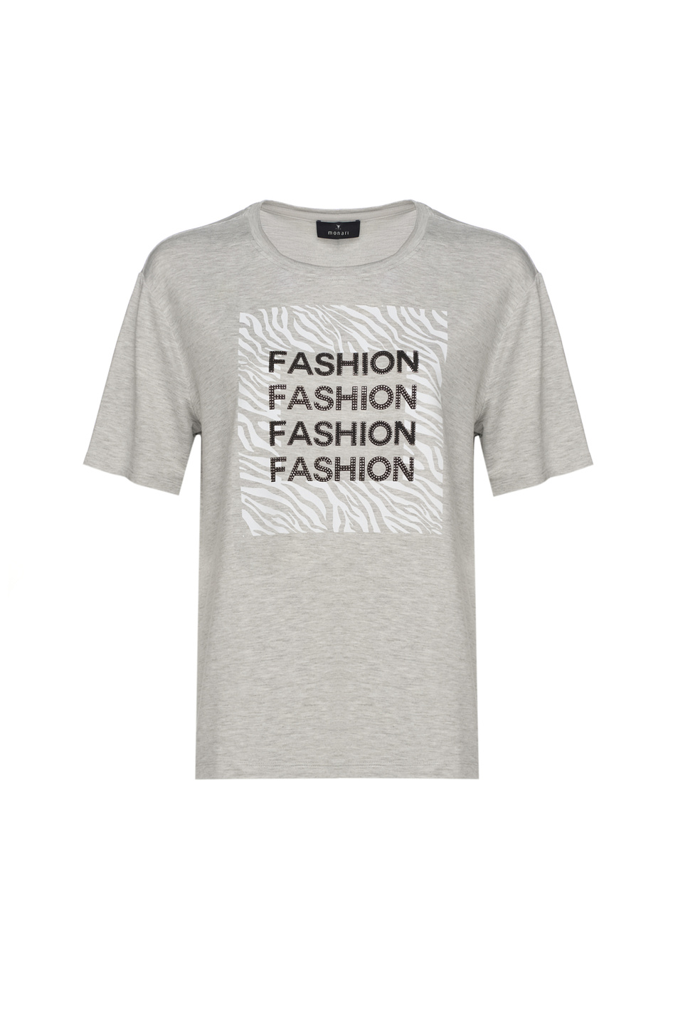 Женский Monari Футболка с принтом и стразами (цвет ), артикул 808806 | Фото 1