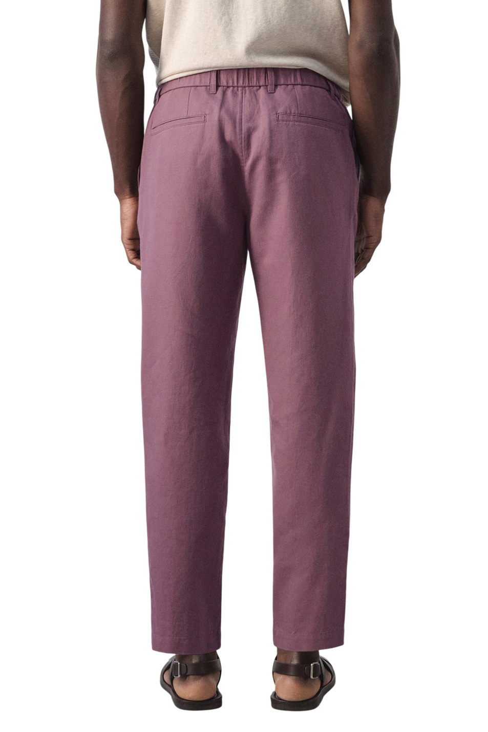 Мужской Mango Man Брюки ROMELINO из льна и хлопка (цвет ), артикул 27006714 | Фото 4