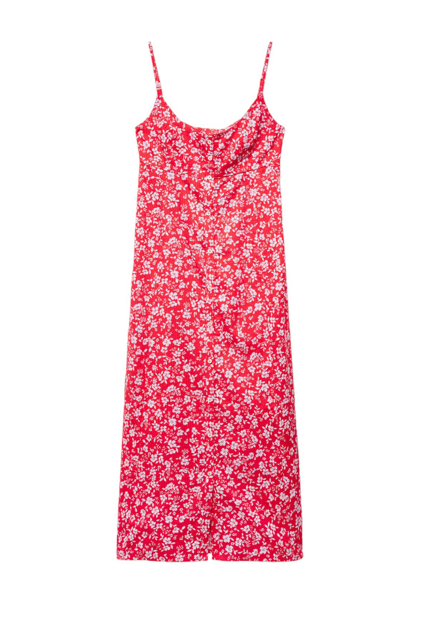 Платье FLOREX с цветочным принтом|Основной цвет:Красный|Артикул:67028641 | Фото 1
