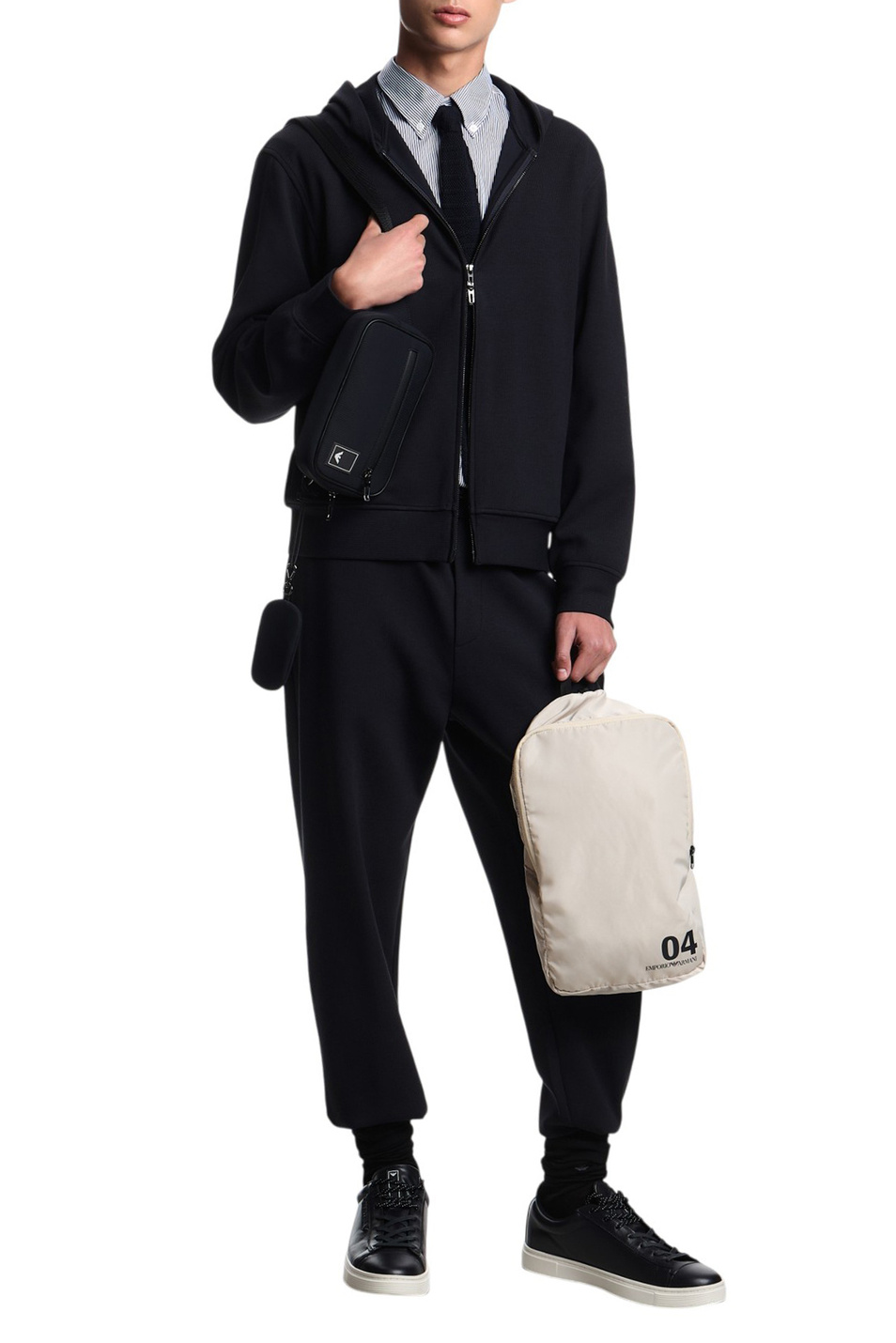 Мужской Emporio Armani Толстовка из смесового хлопка (цвет ), артикул EM004513-AF13700 | Фото 3