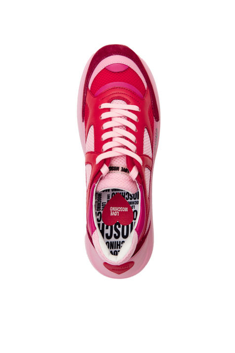 Moschino Сникеры SUPERHEART с логотипом ( цвет), артикул JA15306G1EIQ | Фото 4