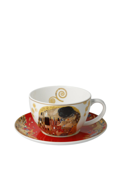 Чашка для капучино с блюдцем «Поцелуй» 250 мл|Основной цвет:Мультиколор|Артикул:67-012-55-1 | Фото 1