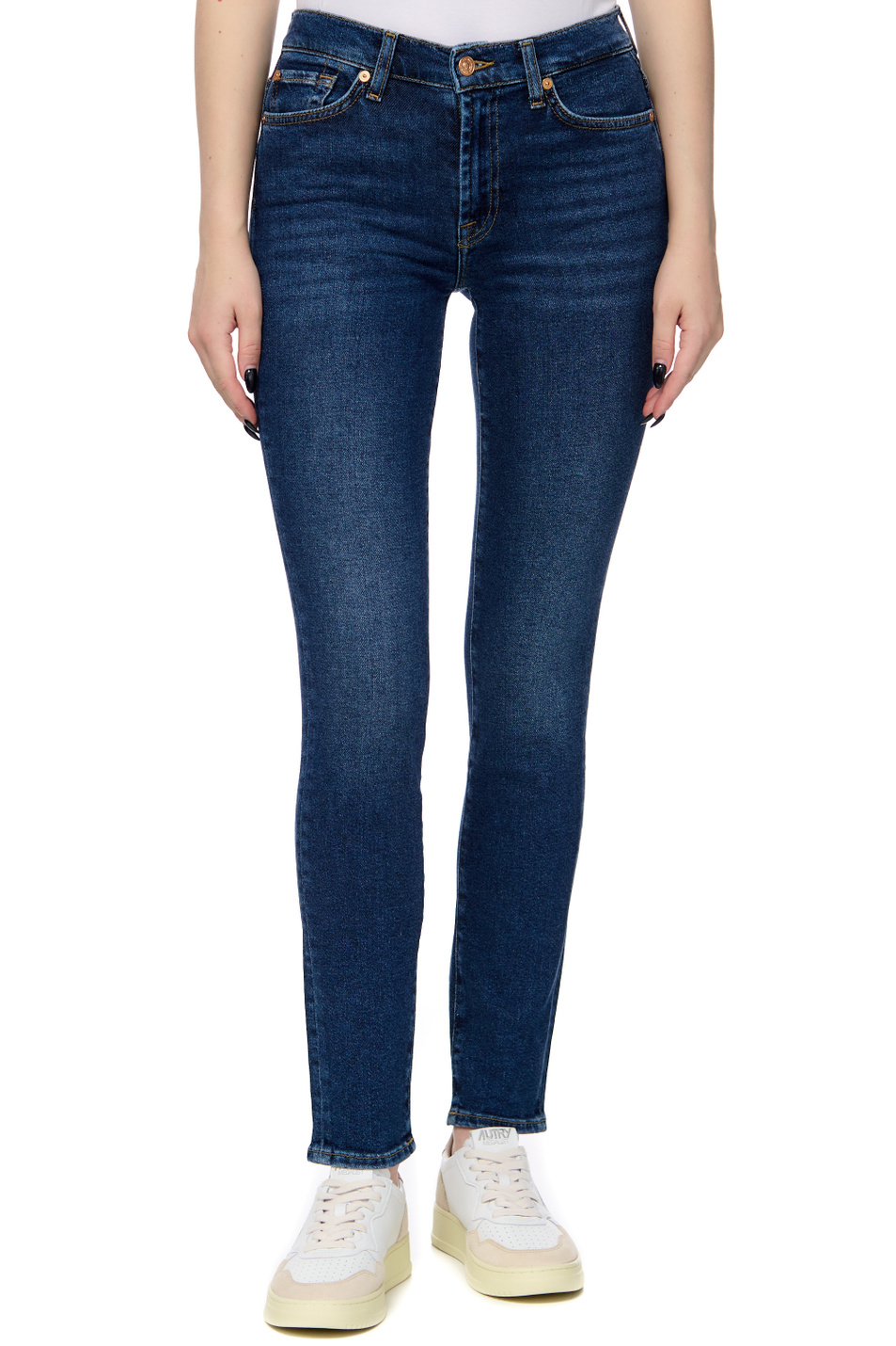 Женский 7 for all Mankind Джинсы однотонные ROXANNE (цвет ), артикул JSWXA910DE | Фото 4