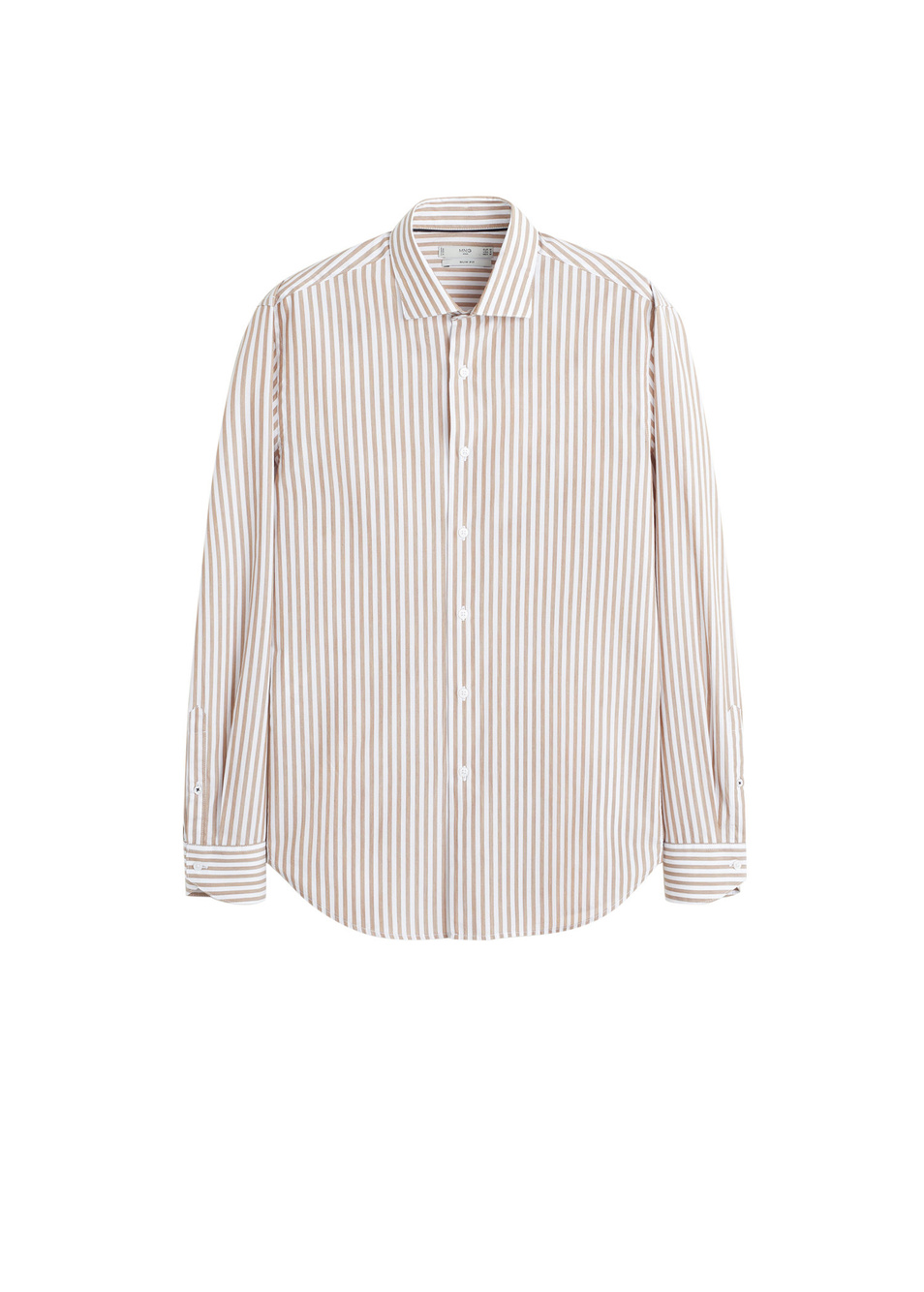 Мужской Mango Man Хлопковая рубашка slim fit в полоску (цвет ), артикул 57097692 | Фото 2
