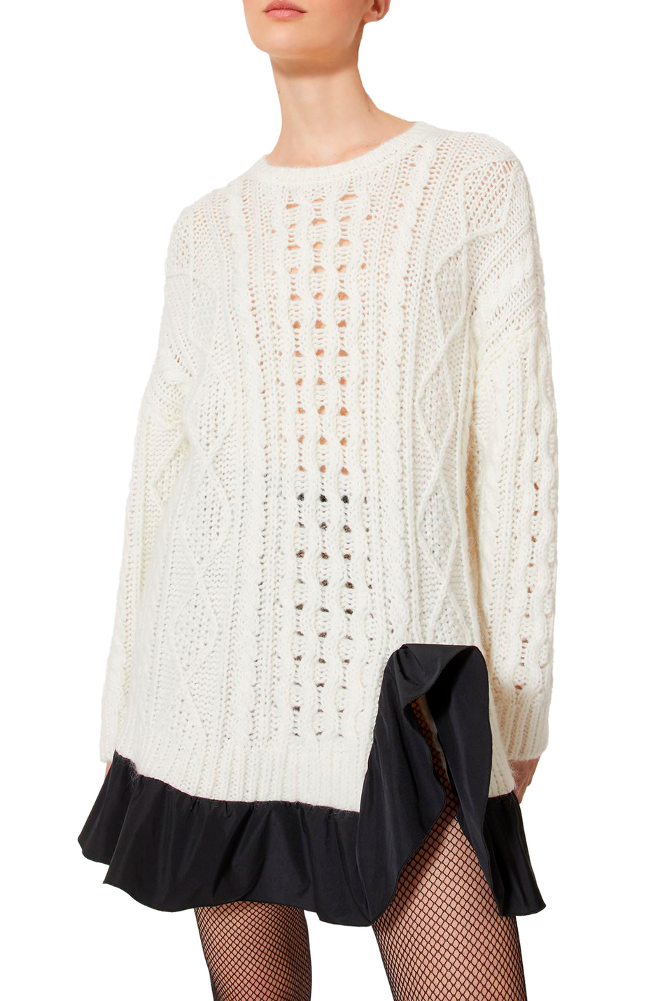 Женский Red Valentino Джемпер с оборкой из тафты (цвет ), артикул 1R3KC14J6KA | Фото 3