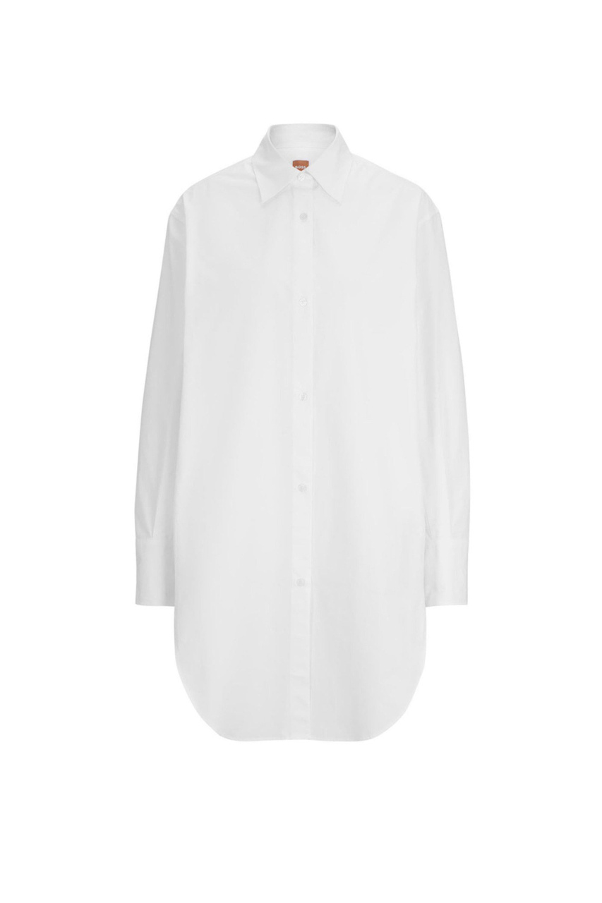 Рубашка из натурального хлопка|Основной цвет:Белый|Артикул:50505133 | Фото 1