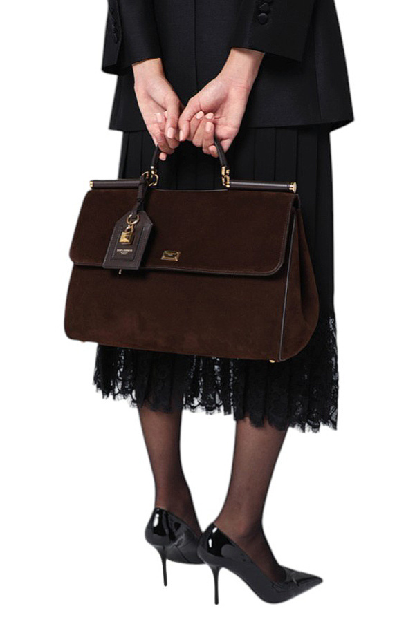 Женский Dolce & Gabbana Сумка My Sicily из натуральной замши (цвет ), артикул BB7814-BO903 | Фото 6