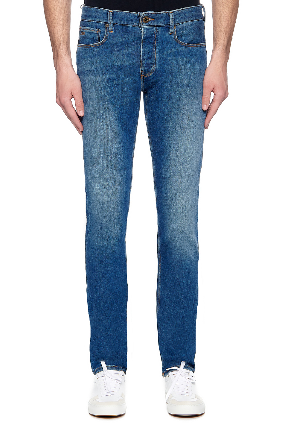 Мужской Emporio Armani Джинсы из эластичного хлопка (цвет ), артикул 3K1J75-1DX2Z | Фото 1