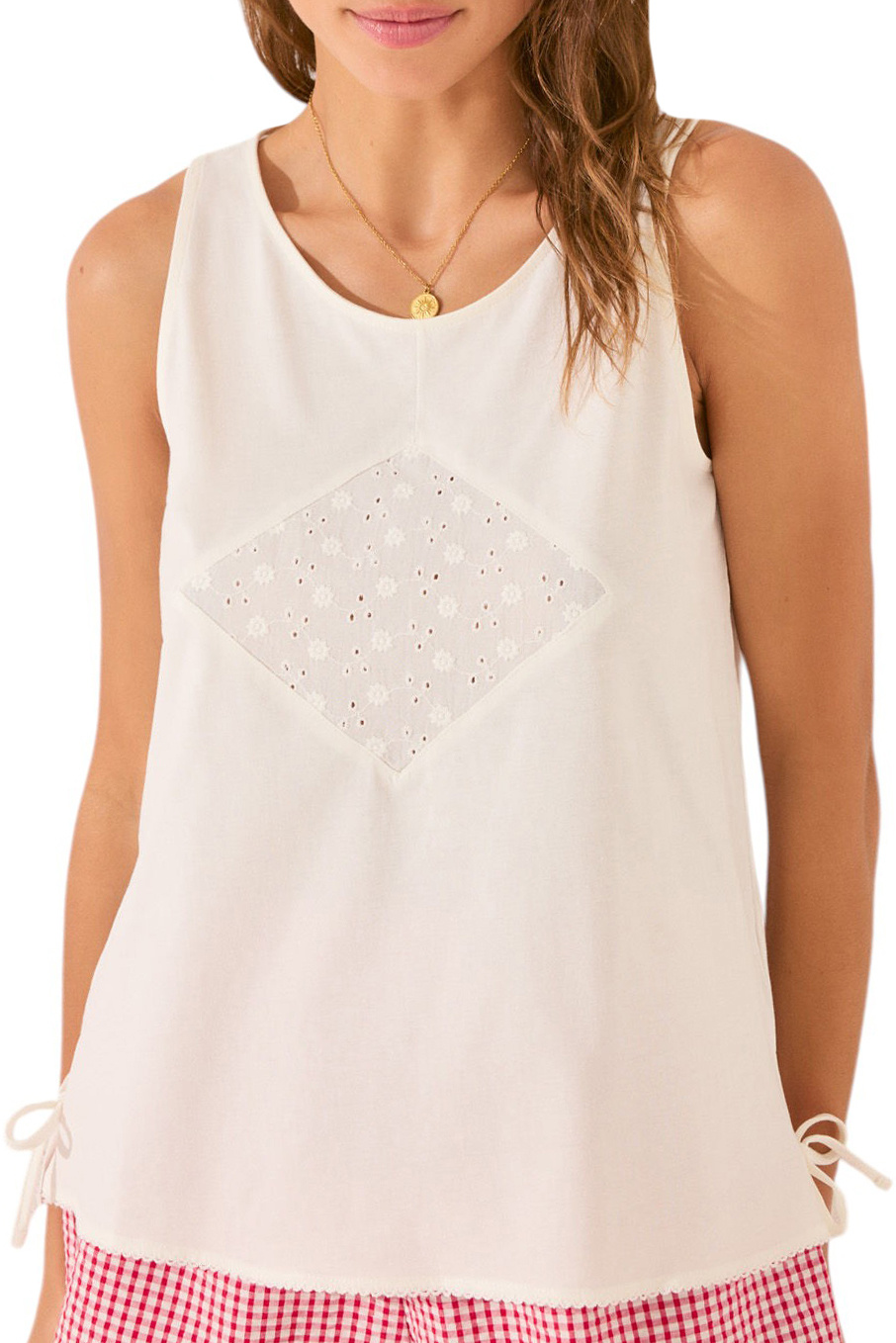 Женский Women'secret Топ из хлопка с вышивкой (цвет ), артикул 3279703 | Фото 1