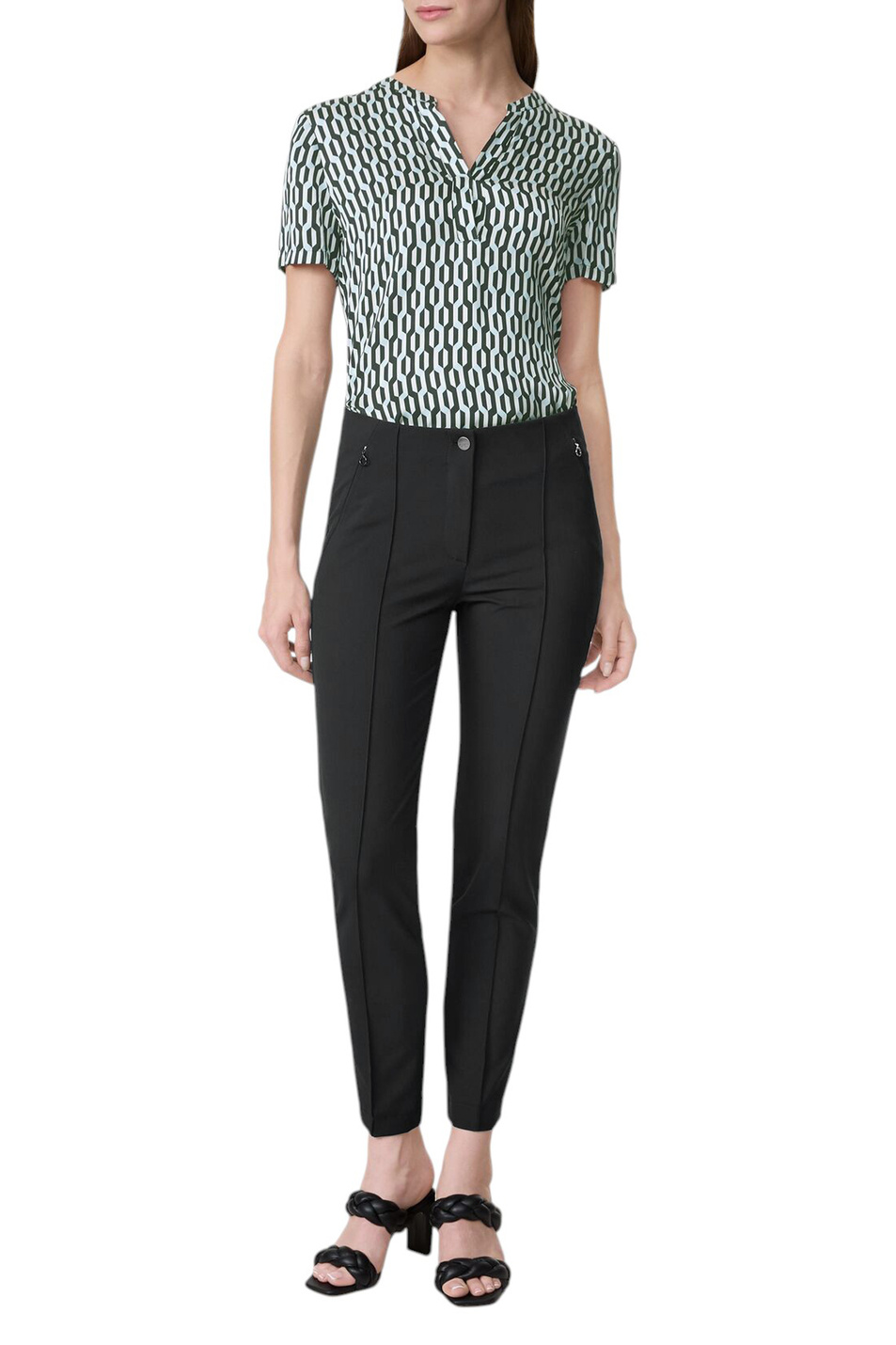 Женский Gerry Weber Брюки однотонные (цвет ), артикул 925069-66299-YA SLIM FIT | Фото 3