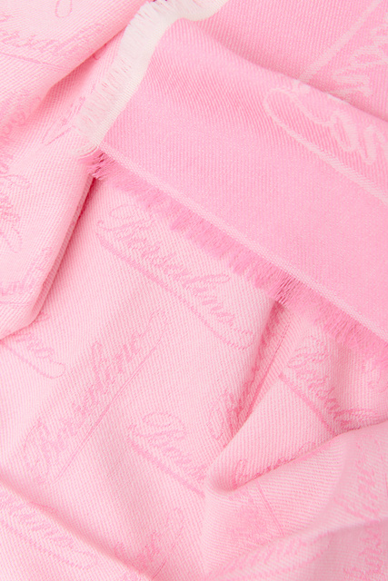 Шаль из шерсти и вискозы|Основной цвет:Розовый|Артикул:BXS070080 | Фото 2