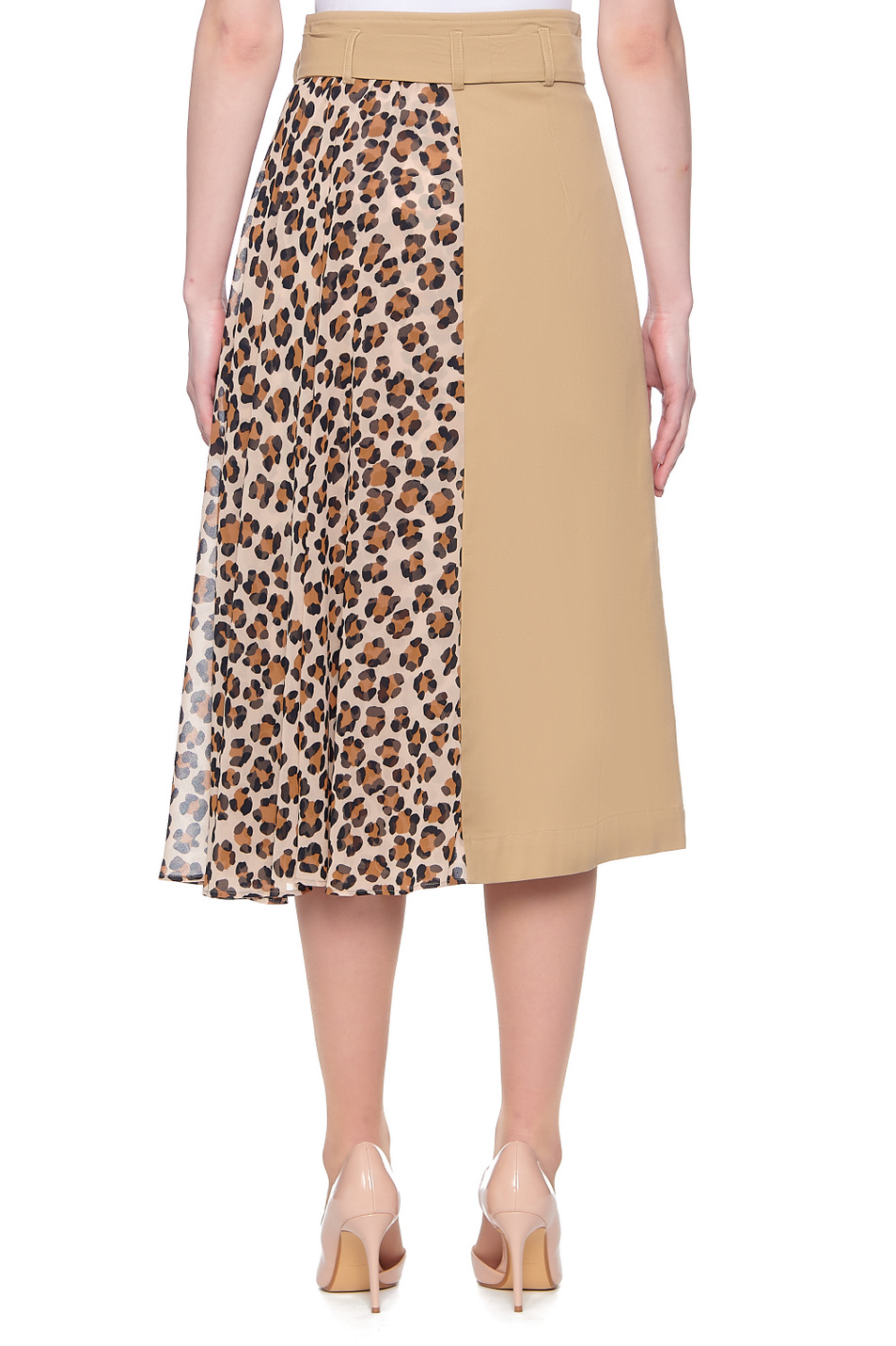 Liu Jo Комбинированная юбка с леопардовым принтом (цвет ), артикул CA1067T2398 | Фото 4