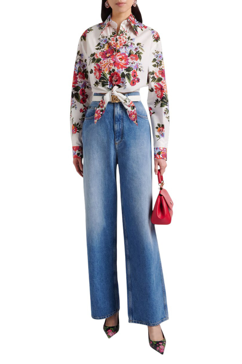 Женский Dolce & Gabbana Блузка из хлопка (цвет ), артикул F5T76T-HS5UU | Фото 2