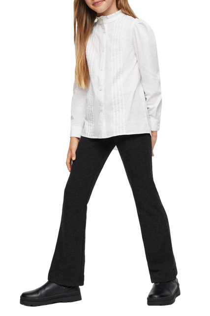 Плиссированная блузка MADRID из смесового хлопка|Основной цвет:Белый|Артикул:37033260 | Фото 2