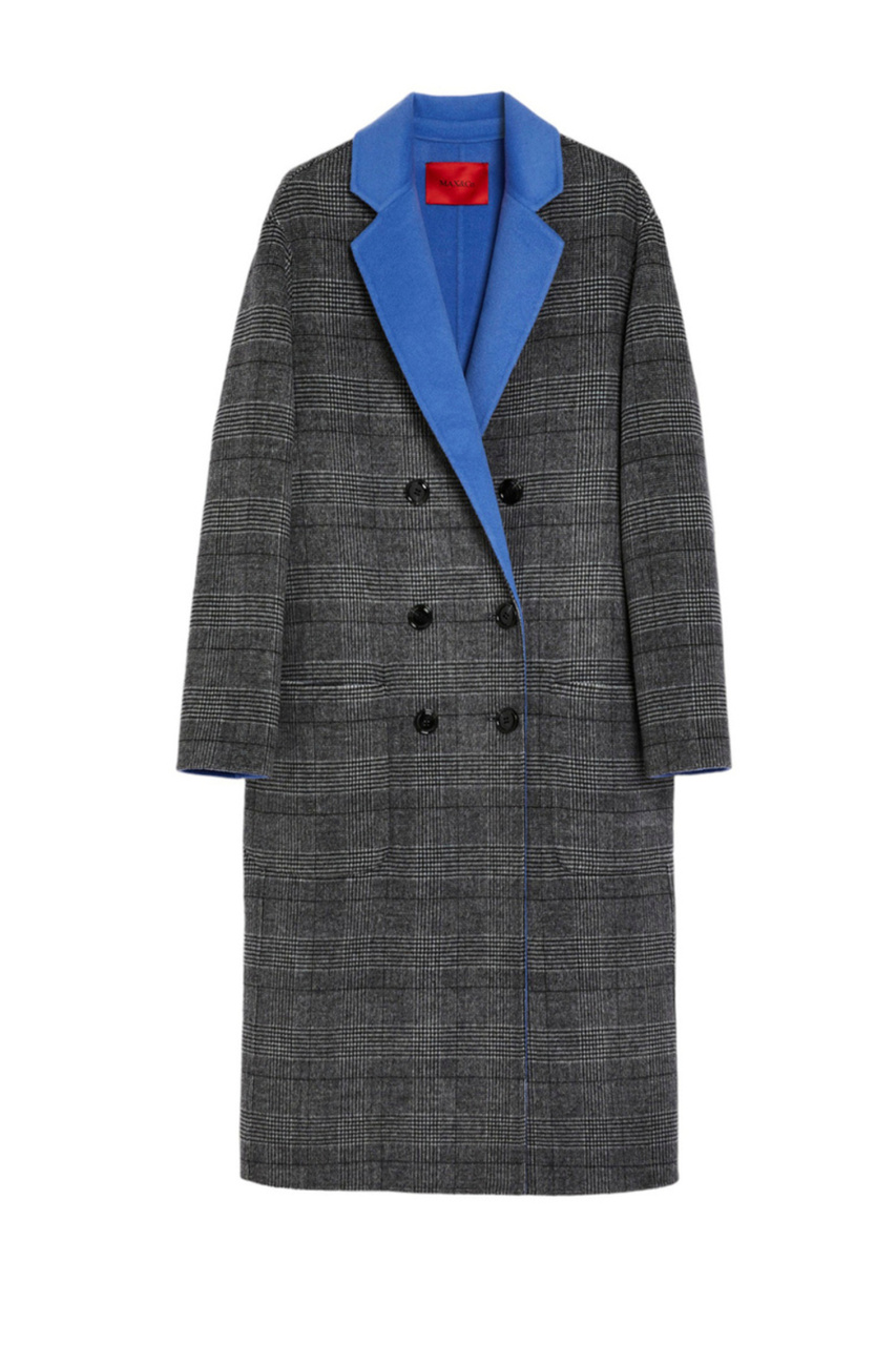 Пальто двустороннее ALGERI из смесовой шерсти|Основной цвет:Серый|Артикул:2416011041200 | Фото 1